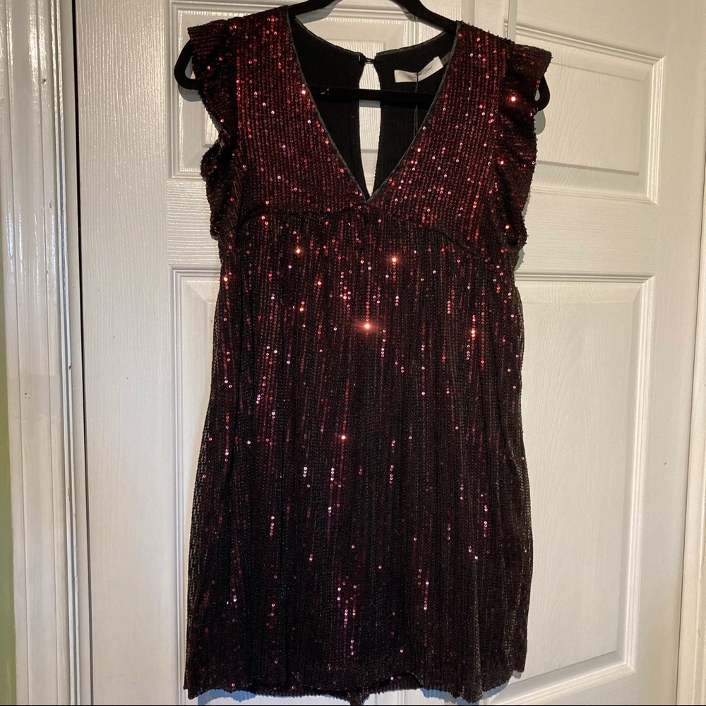 Mustard Seed Sequin Romper Dress